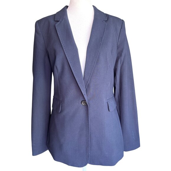 DKNY Womens‎ Navy Dress Blazer Lined Formal Jacket Size 10 - Picture 1 of 11